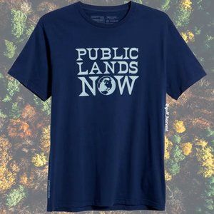 Patagonia Men's Navy Public Lands Now Graphic Organic Cotton Slim Fit T-Shirt